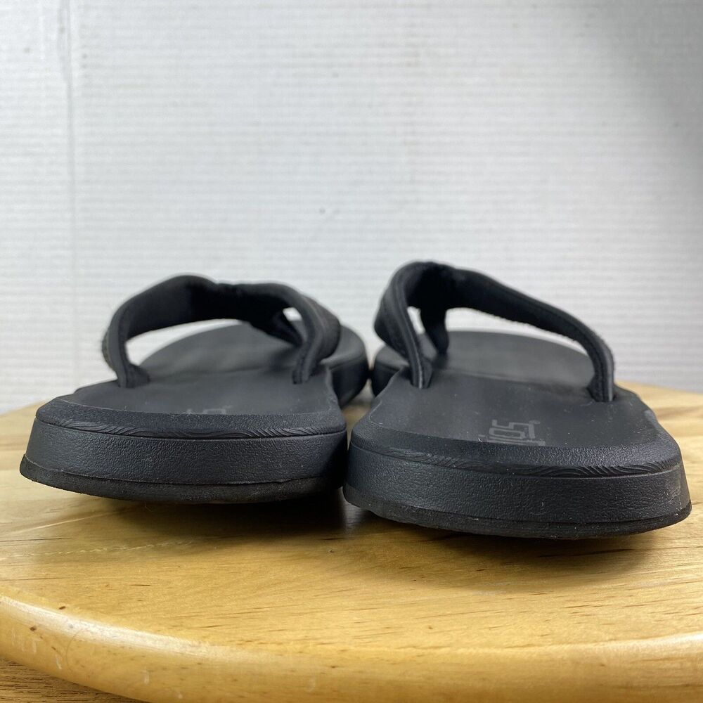 Flojos Men's Size 12 Flip Flop Sandals Black Summer Beach Vacation Comfort Foam - Picture 6 of 7